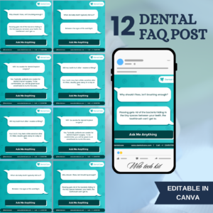 Dental Ask the Doctor FAQ Canva Editable