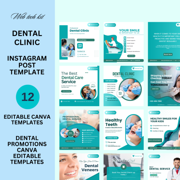 Dental Promotions Canva Editable Templates (12+ Templates)